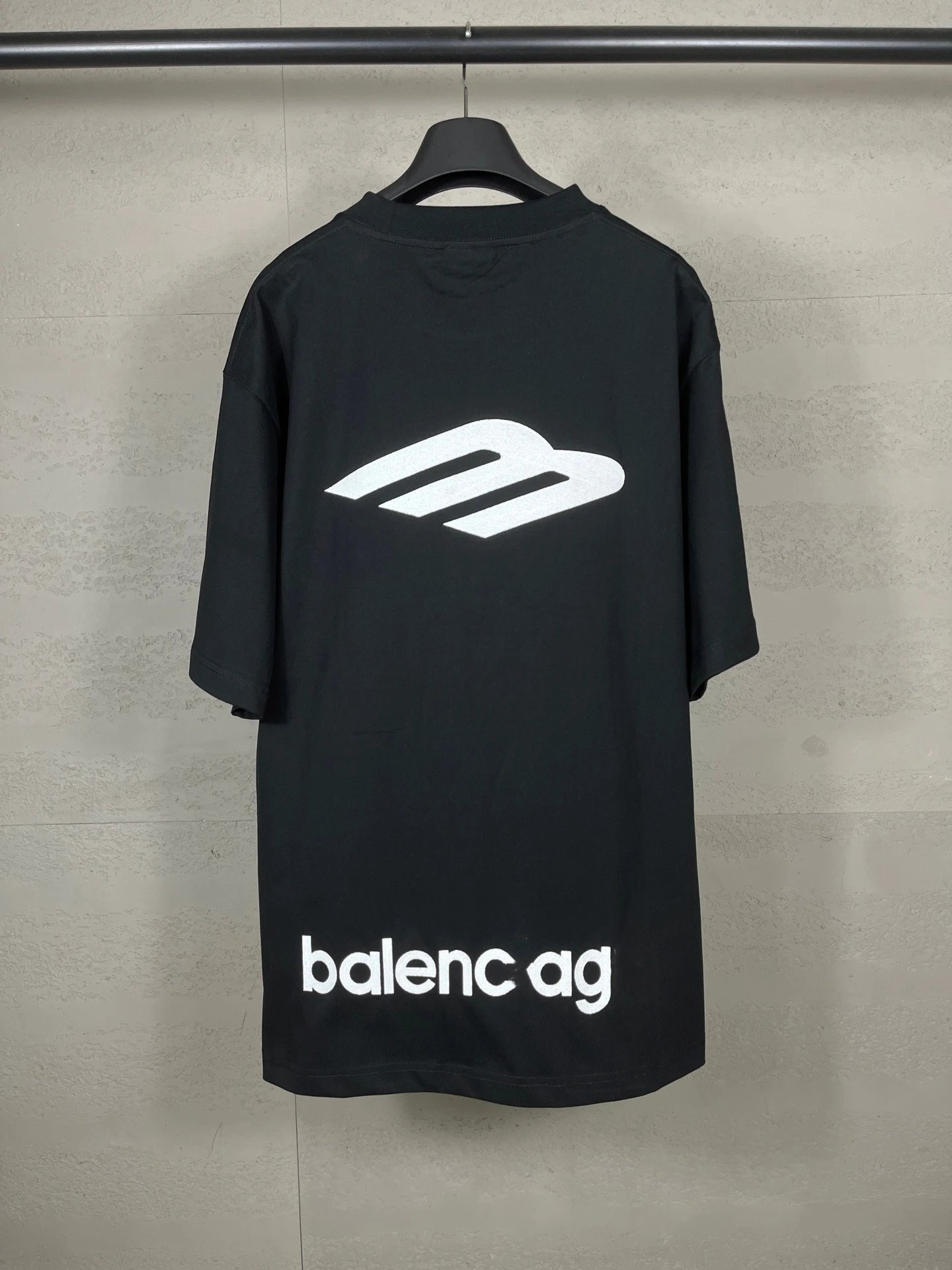 Balenciaga AG Logo Print Oversized T-Shirt Black - 4