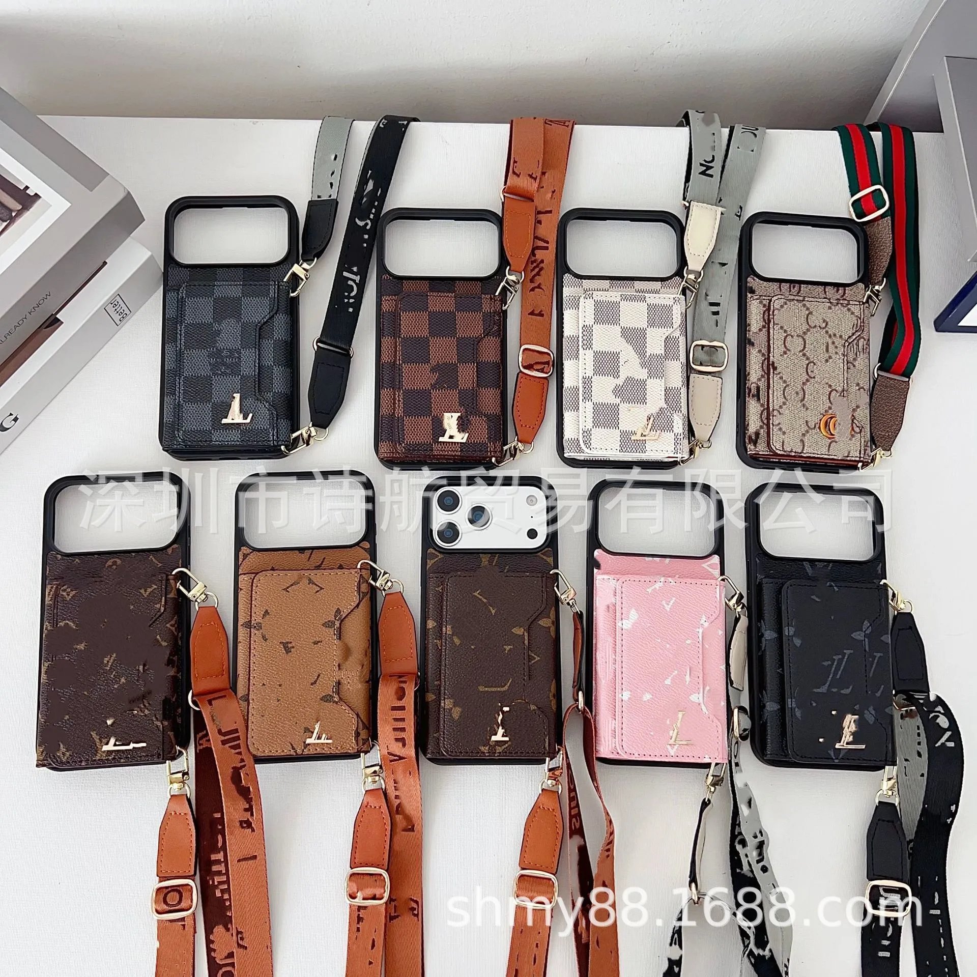 Louis Vuitton Phone Cases Card Holder Case with Adjustable Lanyard image 1