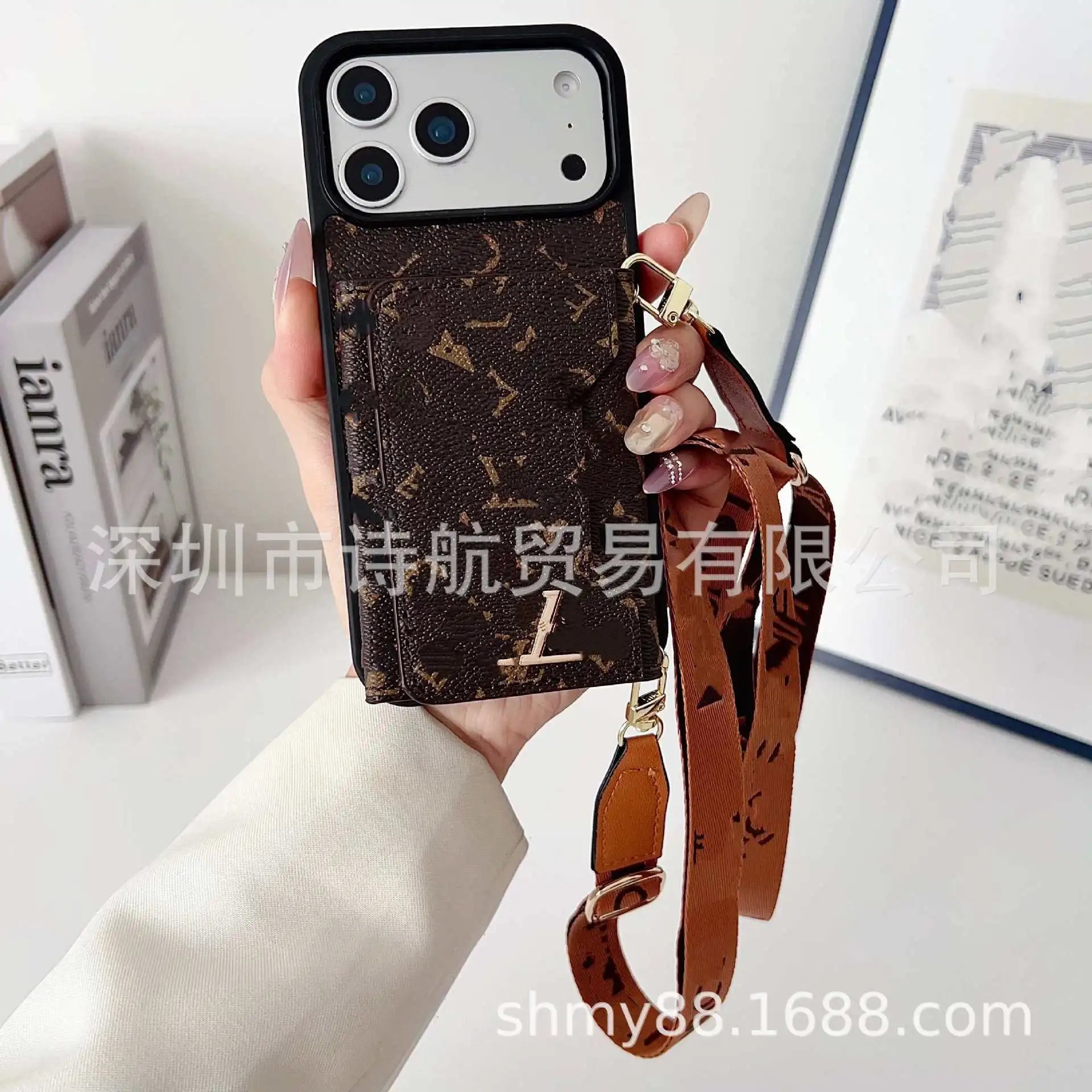 Louis Vuitton Phone Cases Card Holder Case with Adjustable Lanyard — 6