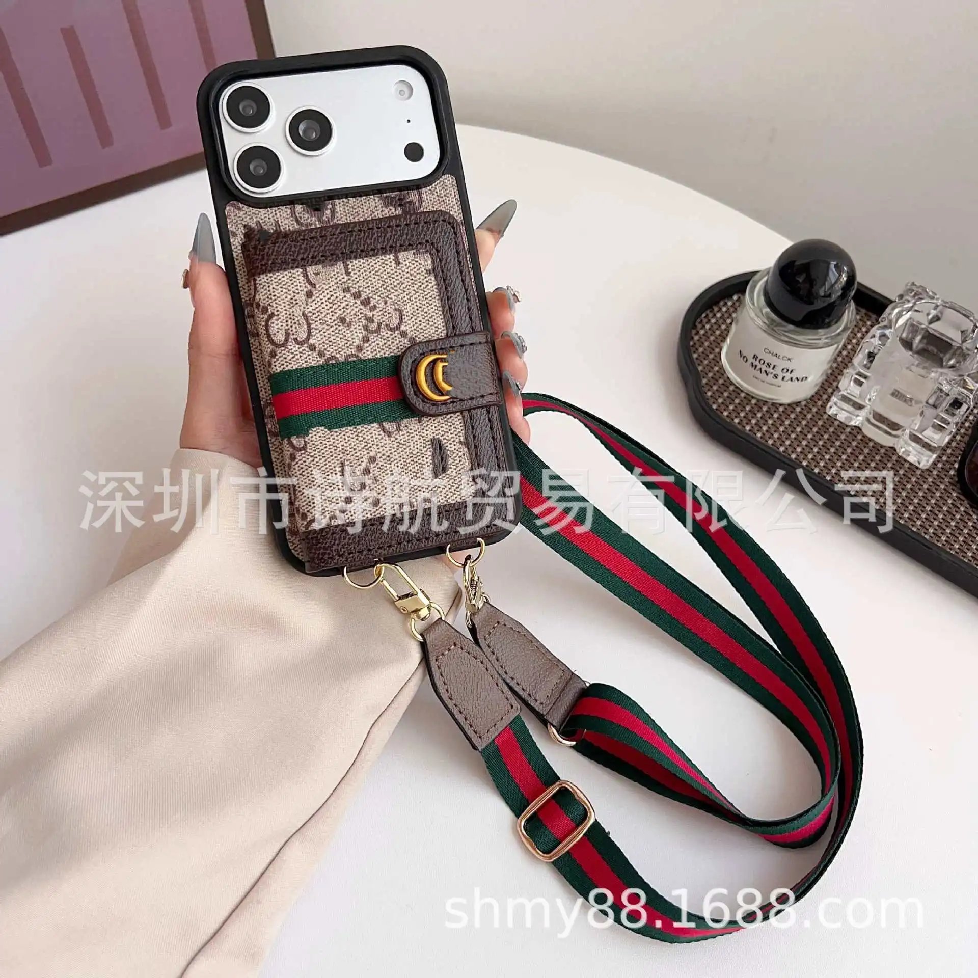 Louis Vuitton Phone Cases Card Holder Case with Detachable Crossbody Strap — 7