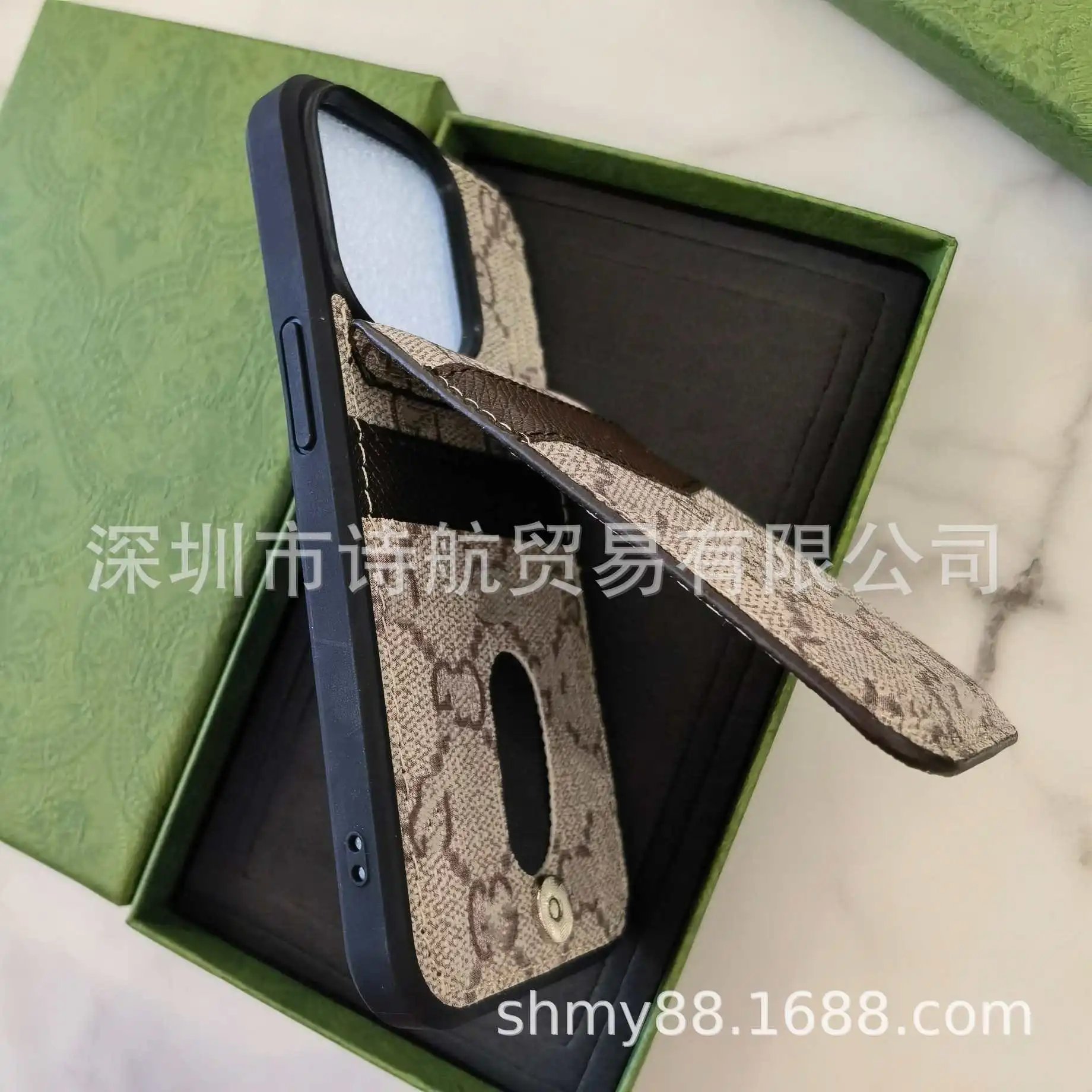 Gucci Phone Cases GG Monogram Card Holder Kickstand Case image 5