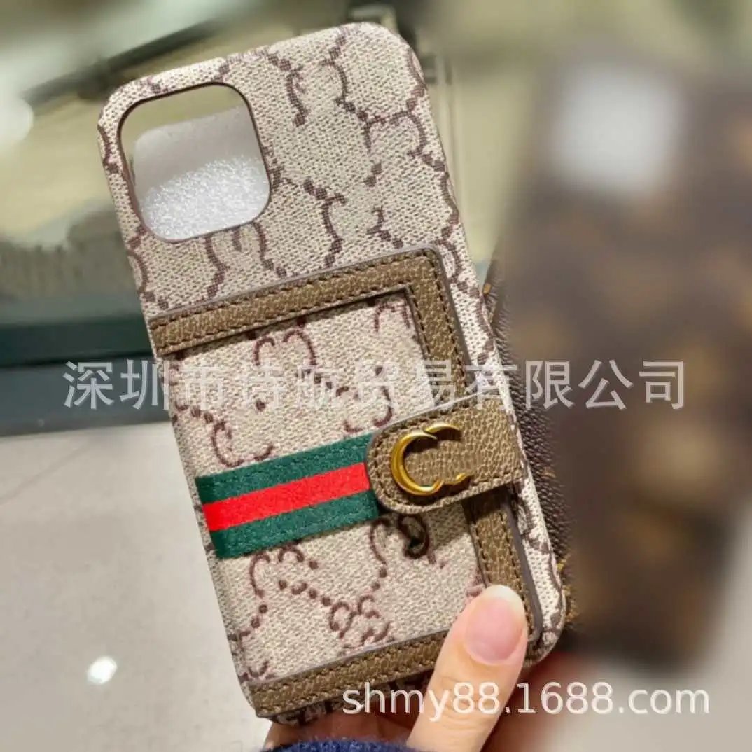 Gucci Phone Cases Monogram Card Slot Snap-Strap Case image 3