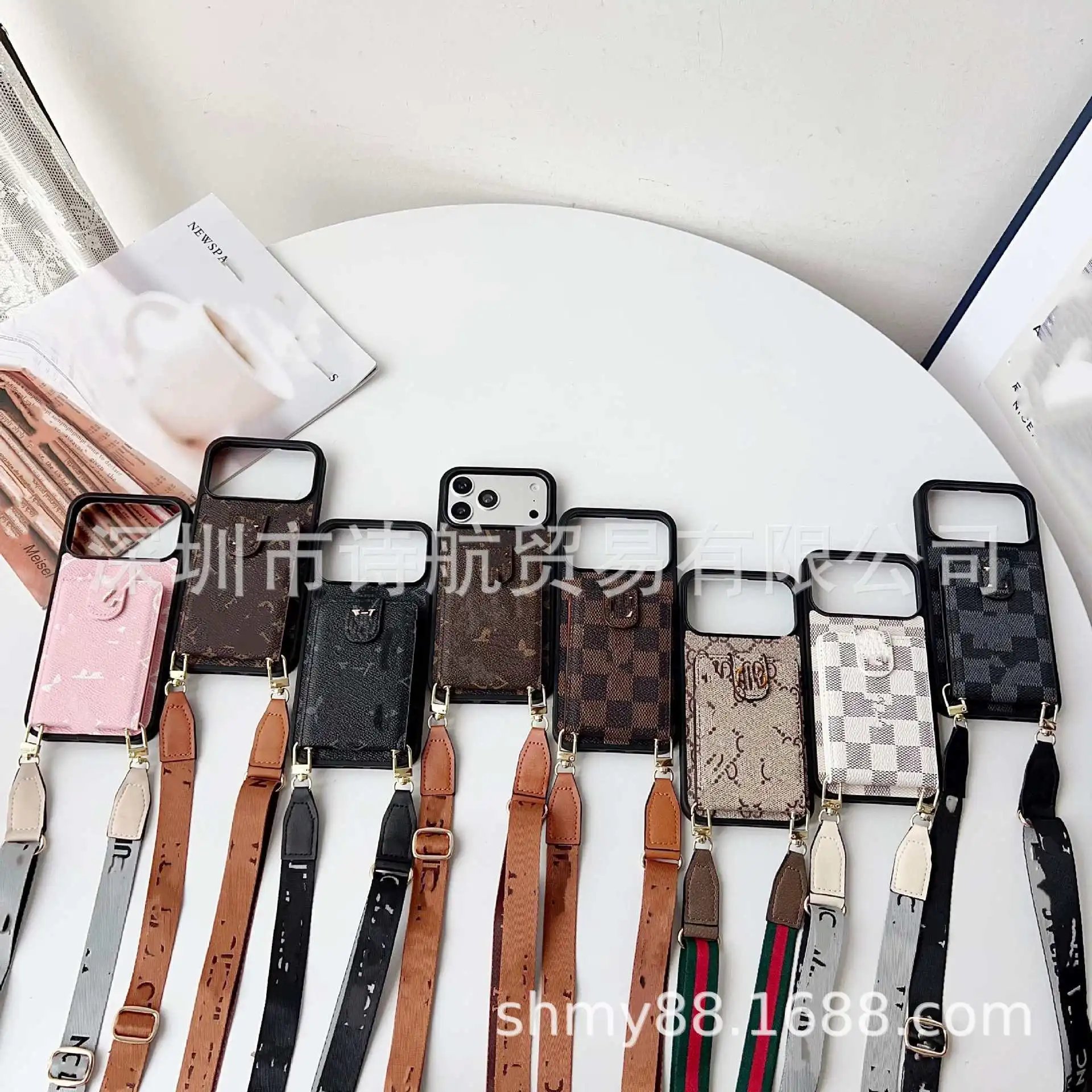 Unbranded Phone Cases Card Holder Case with Adjustable Crossbody Strap image 1