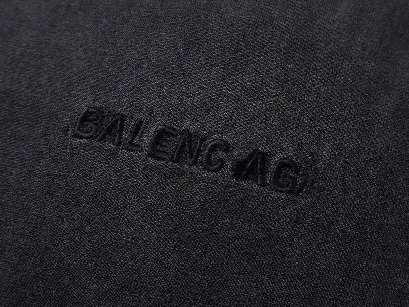 Balenciaga Acid Wash Black T-Shirt - 9
