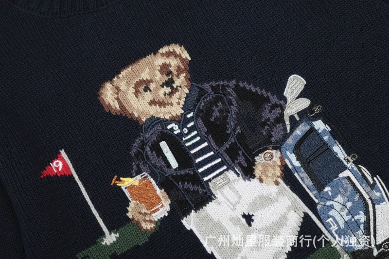 Polo Ralph Lauren Golf Bear Knit Sweater Navy - 22