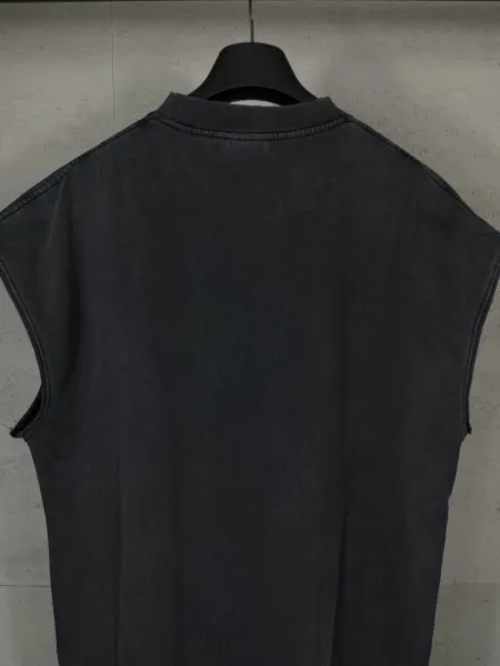 Balenciaga City of Angel Print Distressed Black T-Shirt - 15