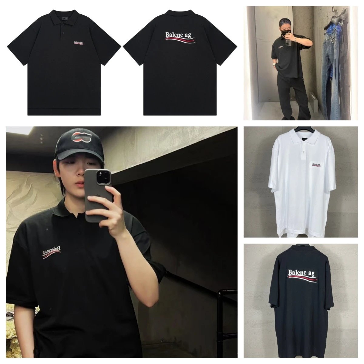 Balenciaga Balenc ag Logo White Polo - 3