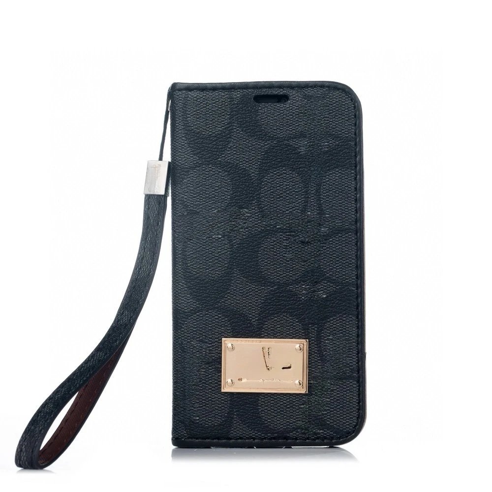 Unbranded Phone Cases Flip wallet case with wrist strap and monogram pattern image 4