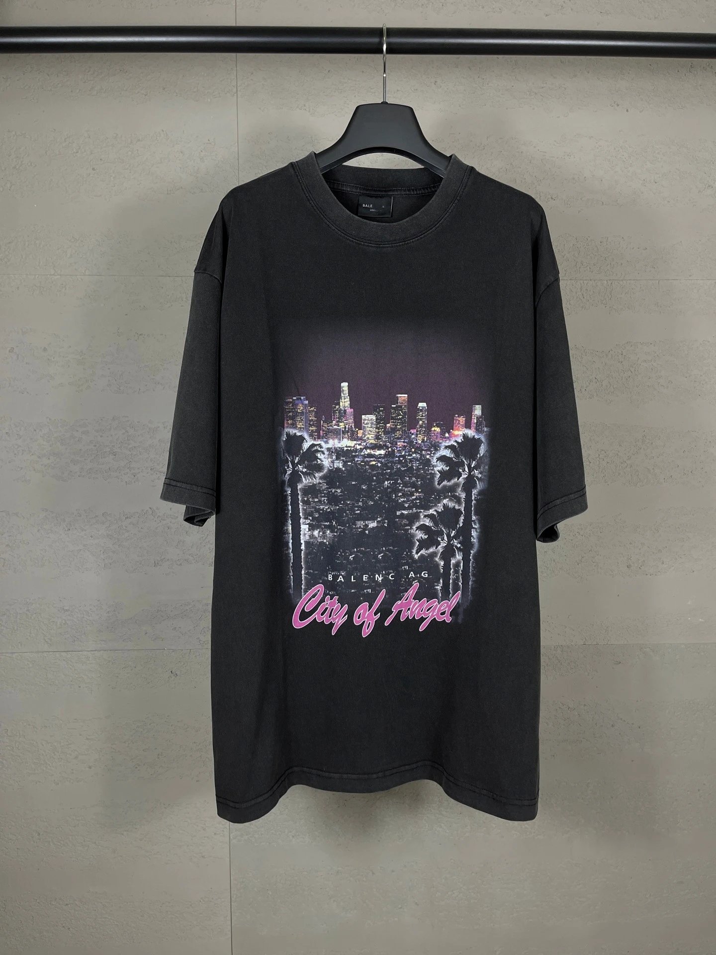 Balenciaga City of Angel Print Oversized T-Shirt White - 7