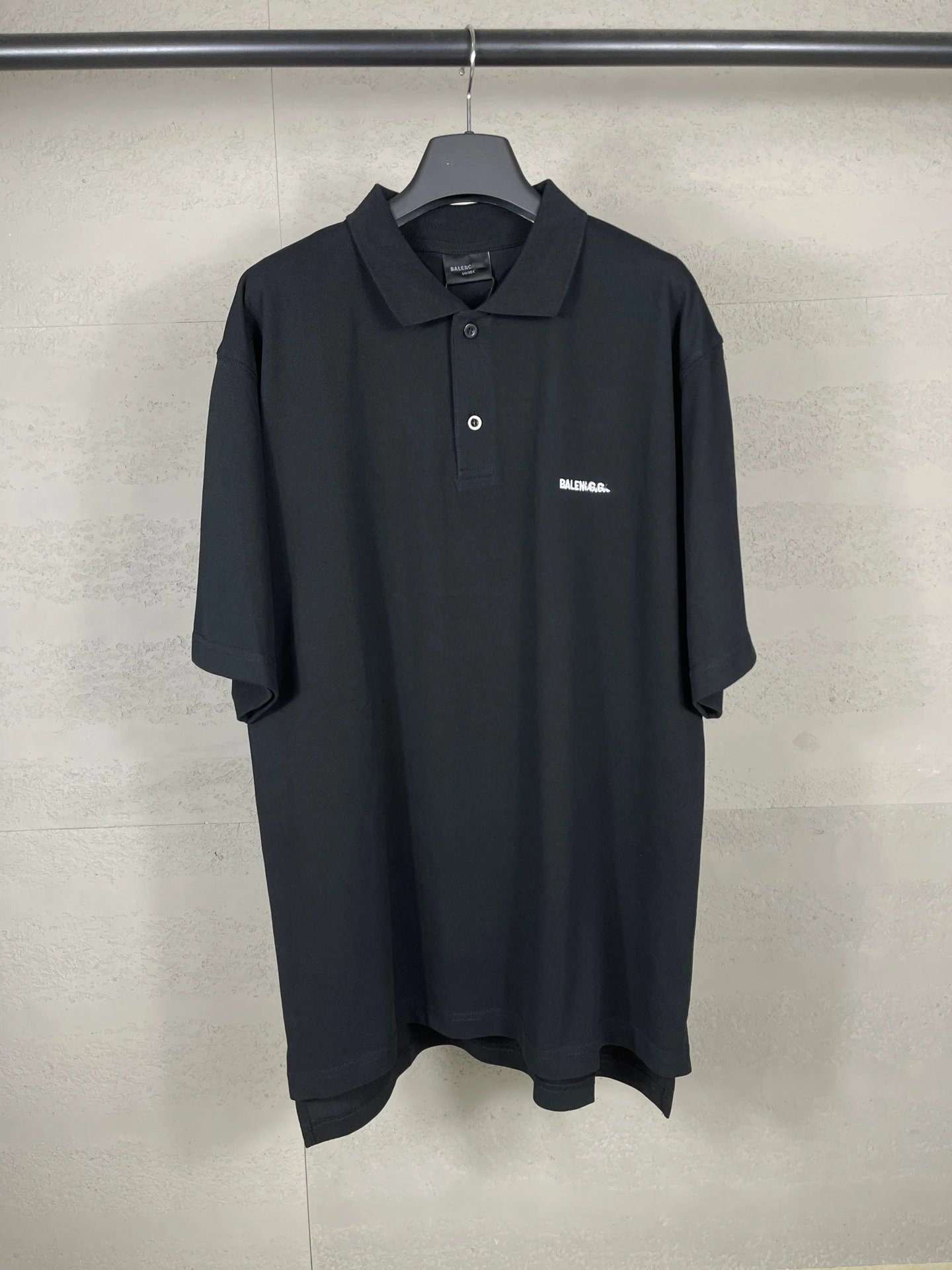 Balenciaga Logo-Embroidered Black Polo - 5