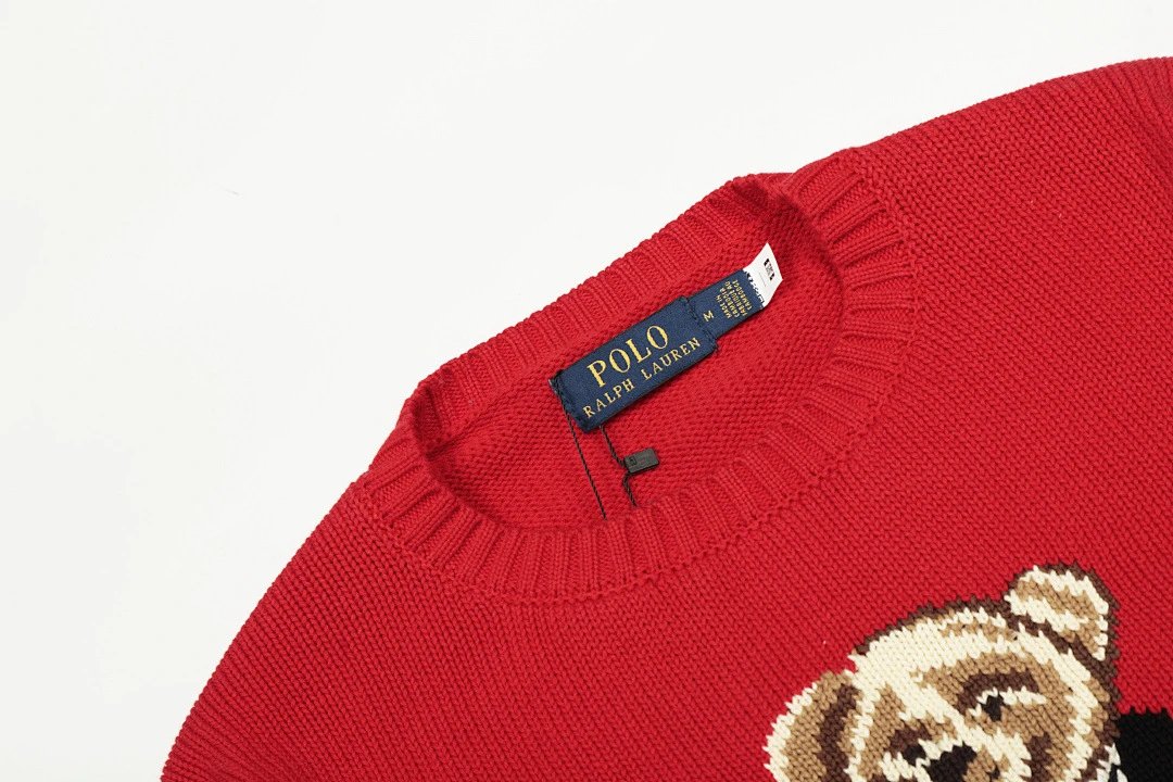 Polo Ralph Lauren Bear Knit Sweater Red - 12