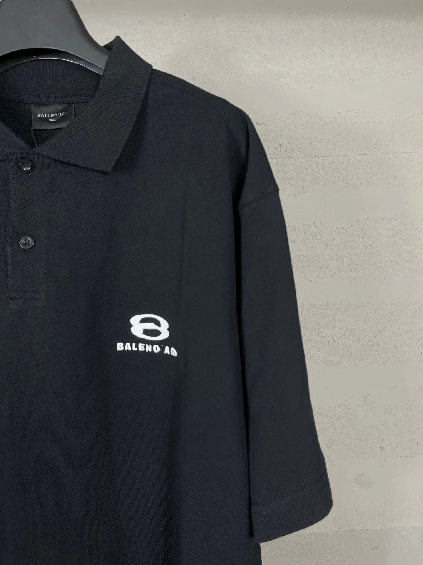 Balenciaga Logo Polo Black Polo - 10