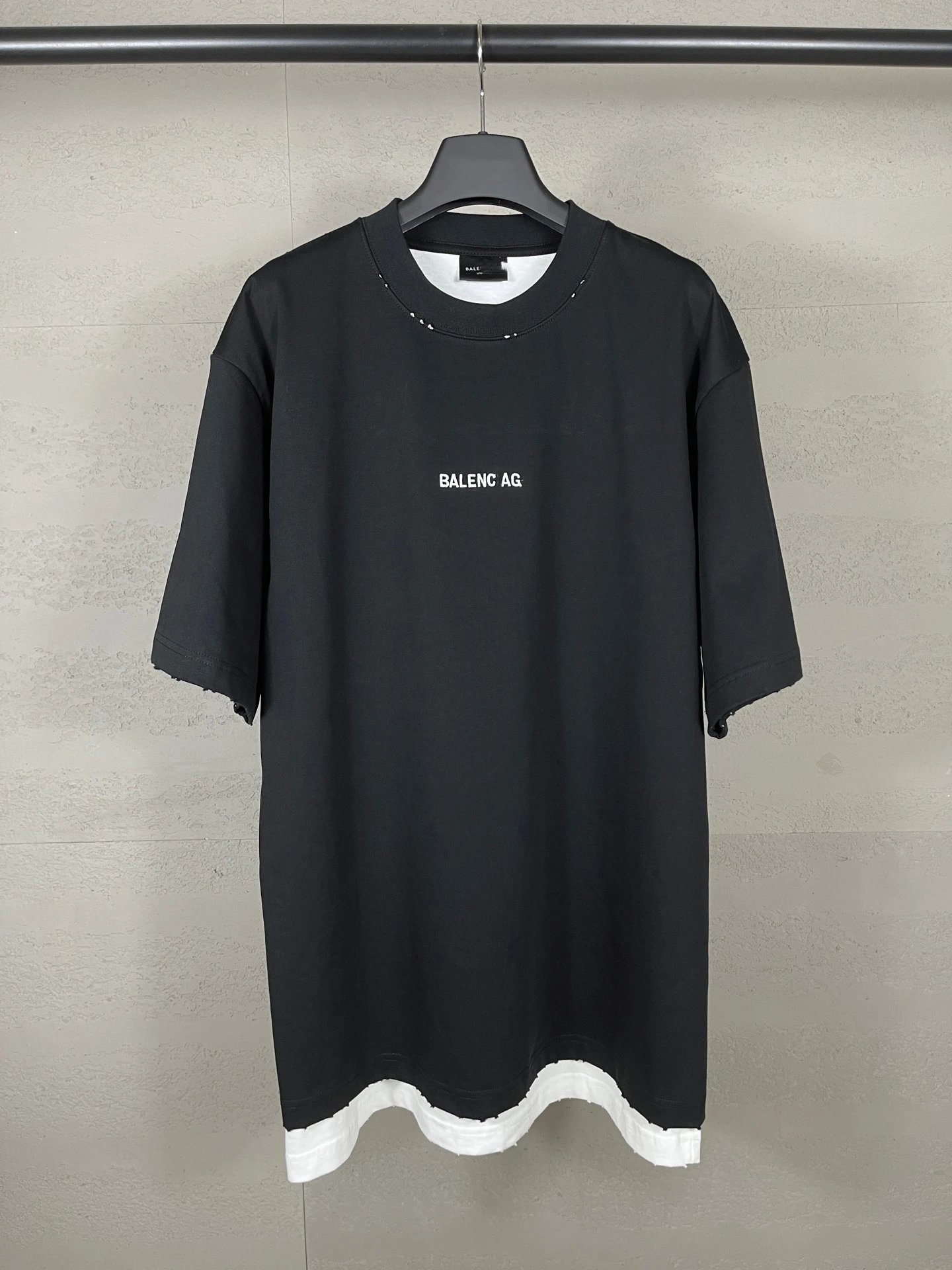 Balenciaga AG Distressed Oversized T-Shirt Black - 7