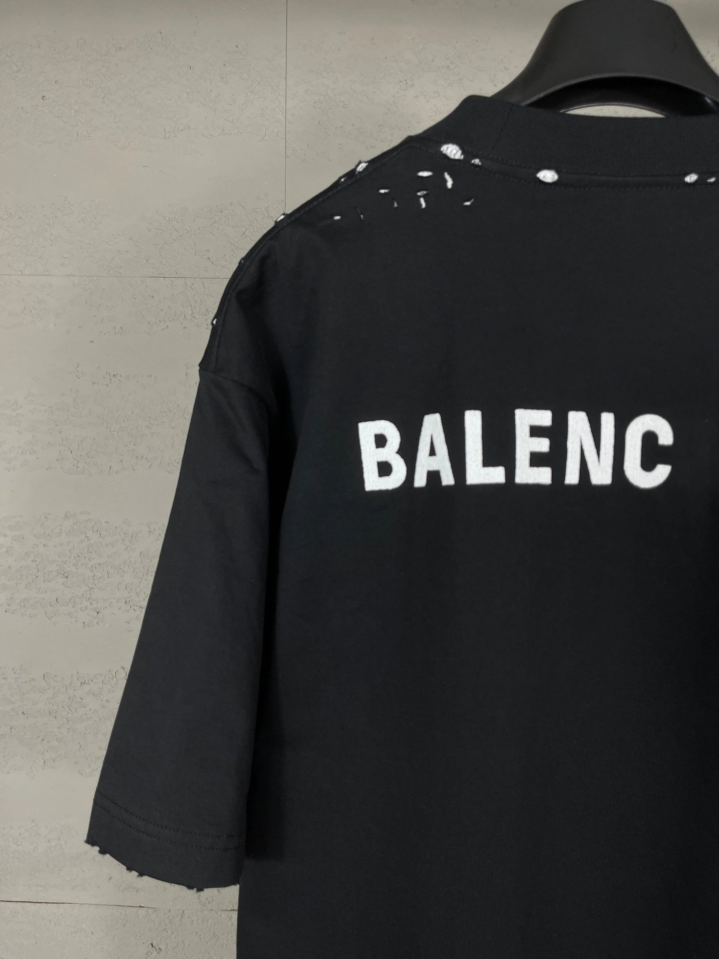 Balenciaga AG Distressed Oversized T-Shirt Black - 15