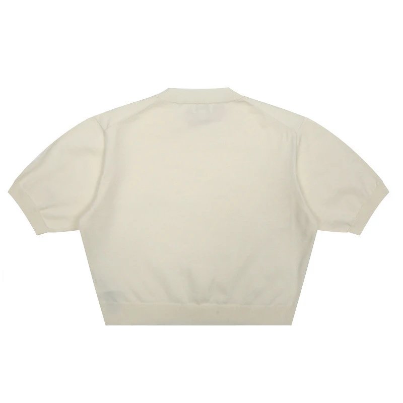 Kenzo Flower Embroidered Cropped Knit Top Black - 10