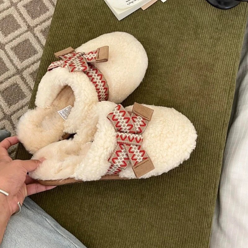 MAXI Slippers Shearling Bow image 2