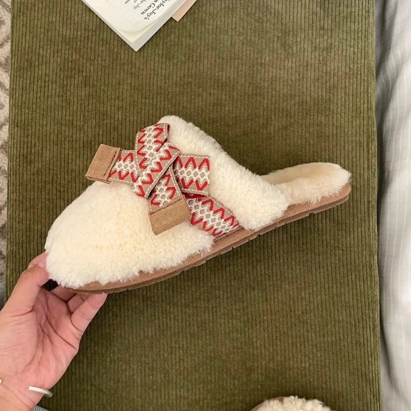 MAXI Slippers Shearling Bow image 4