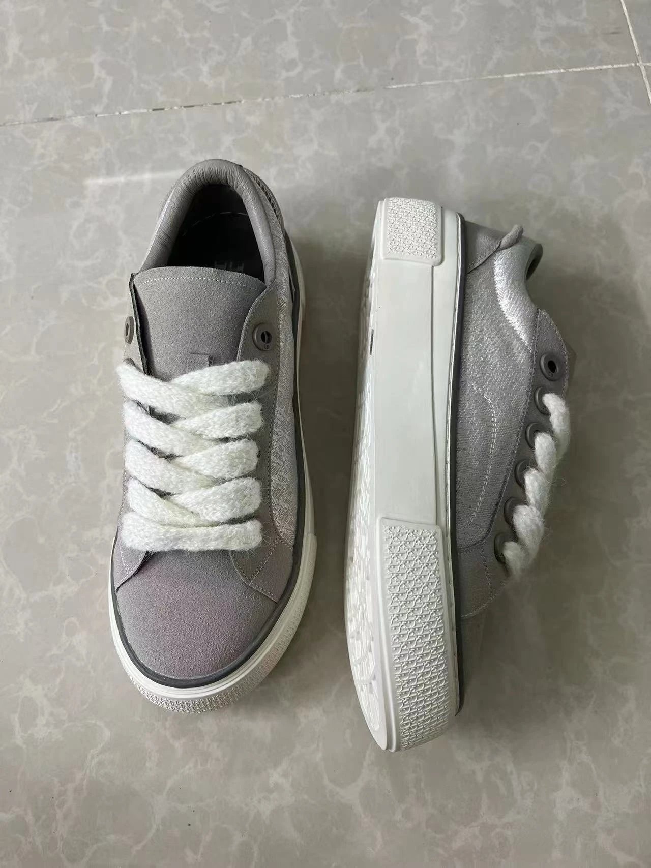 Dior Sneakers B33 Low-Top Platform — gray