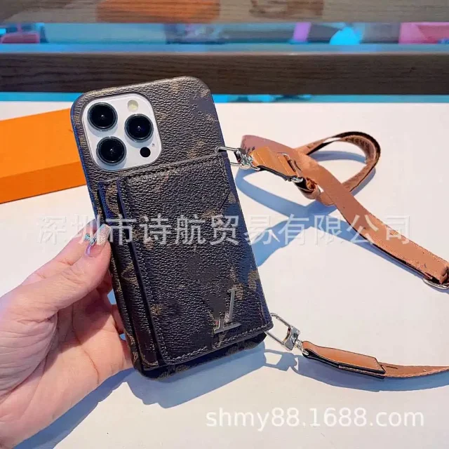Louis Vuitton Phone Cases Monogram card holder case with detachable shoulder strap product detail image 2