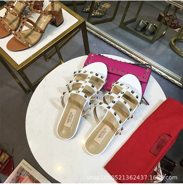 Unbranded Sandals Studded multi-strap open-toe slide product detail image 14