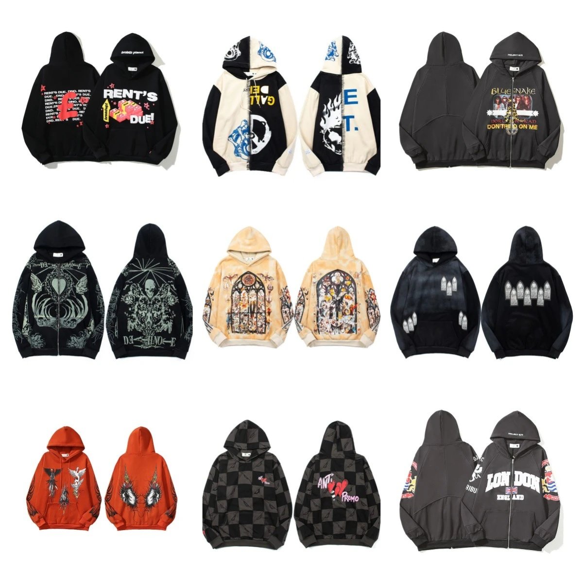 Saint Tears Gothic Flame Hoodie Black - 2
