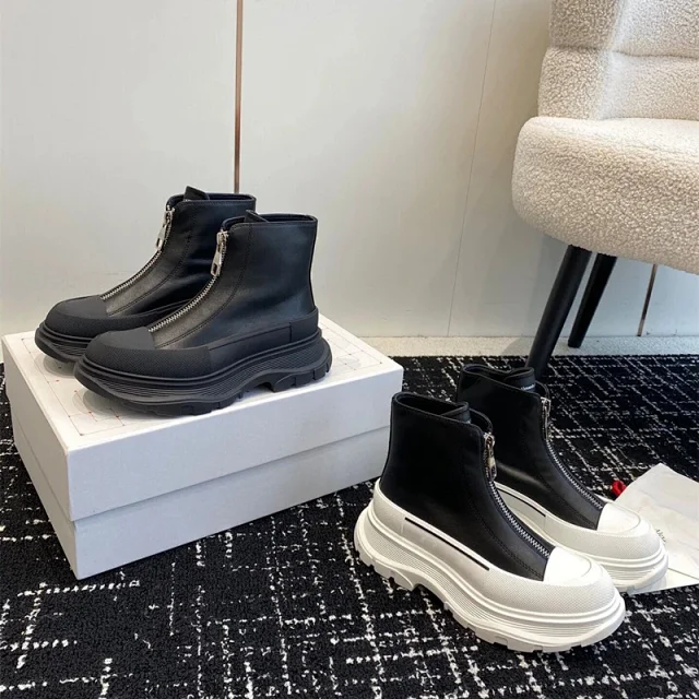 Unbranded Boots Front-Zip Chunky Platform Ankle product detail image 9