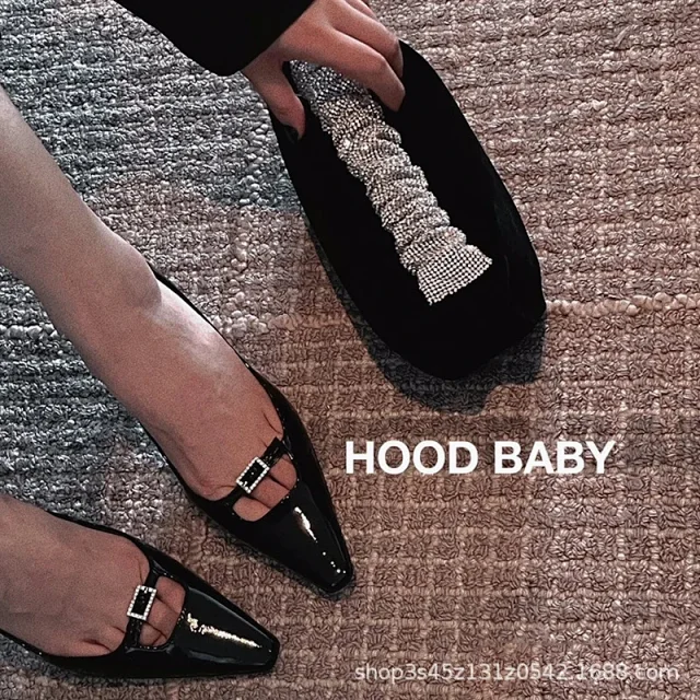 Unbranded High Heels Pointed-Toe Patent Buckle product detail image 3