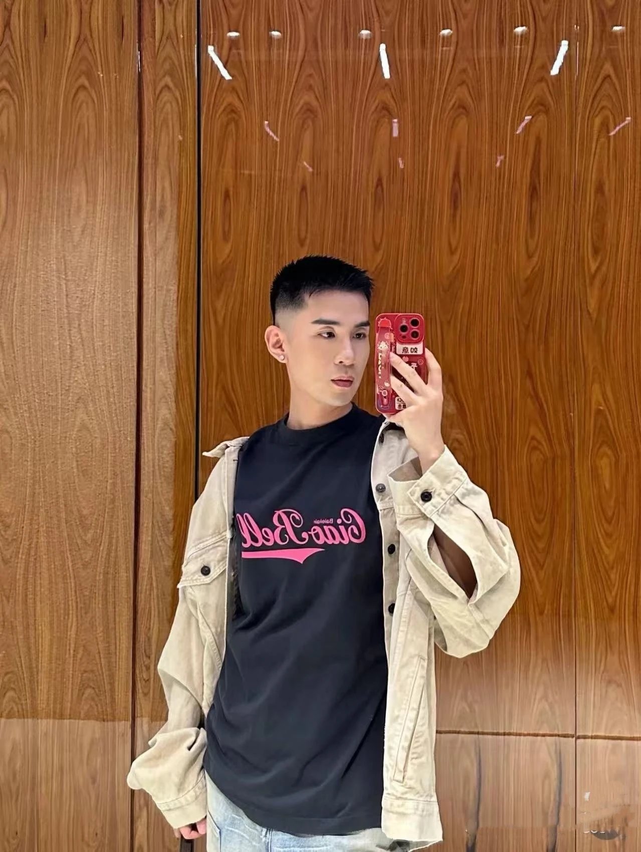 Balenciaga Ciao Bello Graphic T-Shirt Charcoal Gray - 6