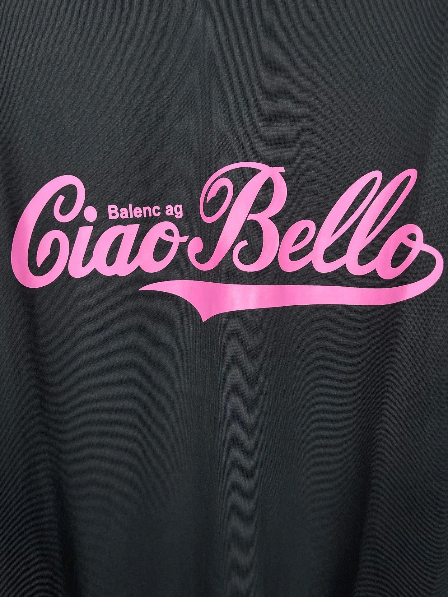 Balenciaga Ciao Bello Graphic T-Shirt Charcoal Gray - 11