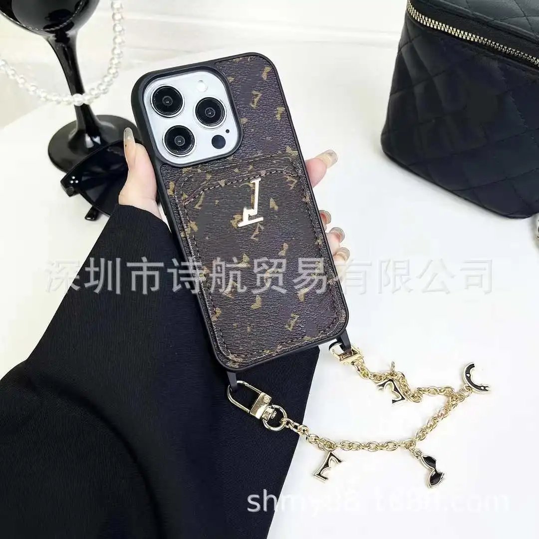 Unbranded Phone Cases Card Pocket Case with Charm Chain image 4