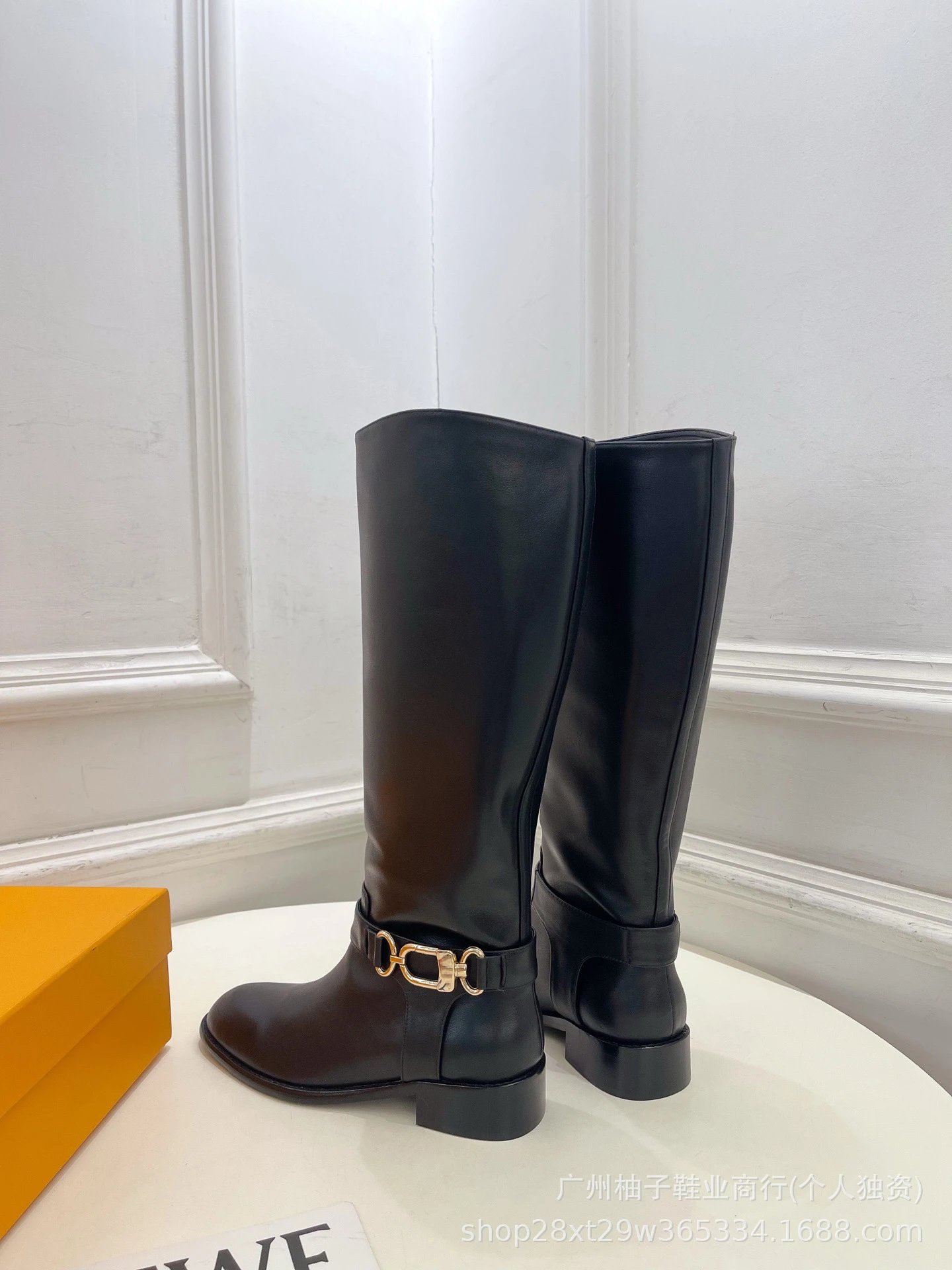 Loewe Anagram Buckle Knee Boots Black - 11