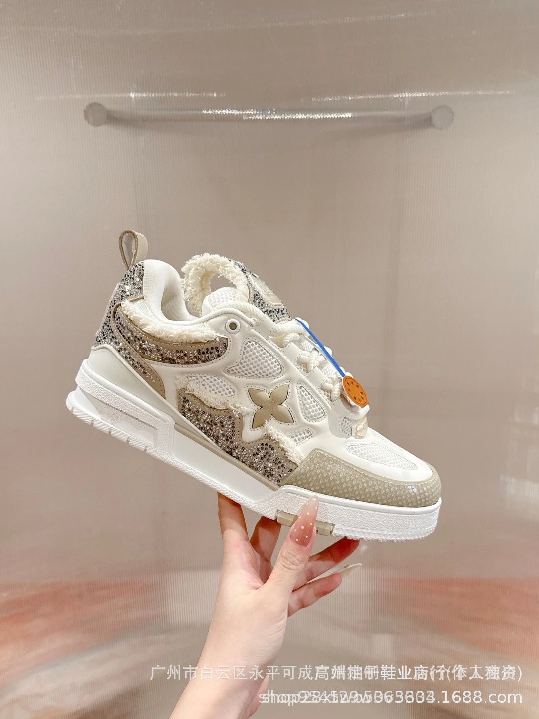 Off-White x Louis Vuitton Archlight Black Mesh Sneakers - 3