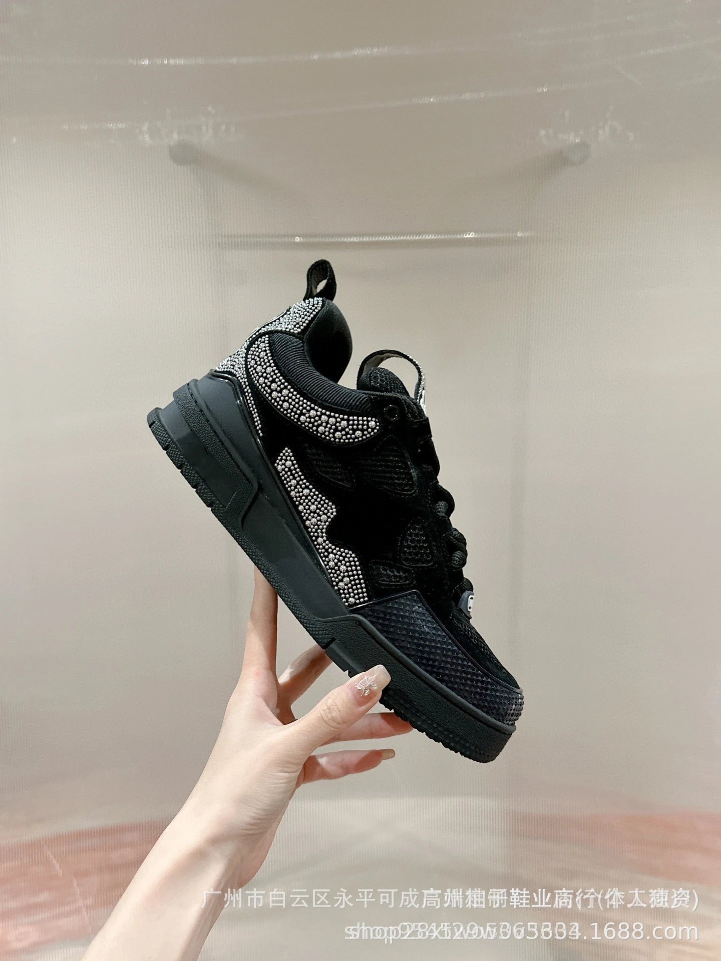 Off-White x Louis Vuitton Archlight Black Mesh Sneakers - 10