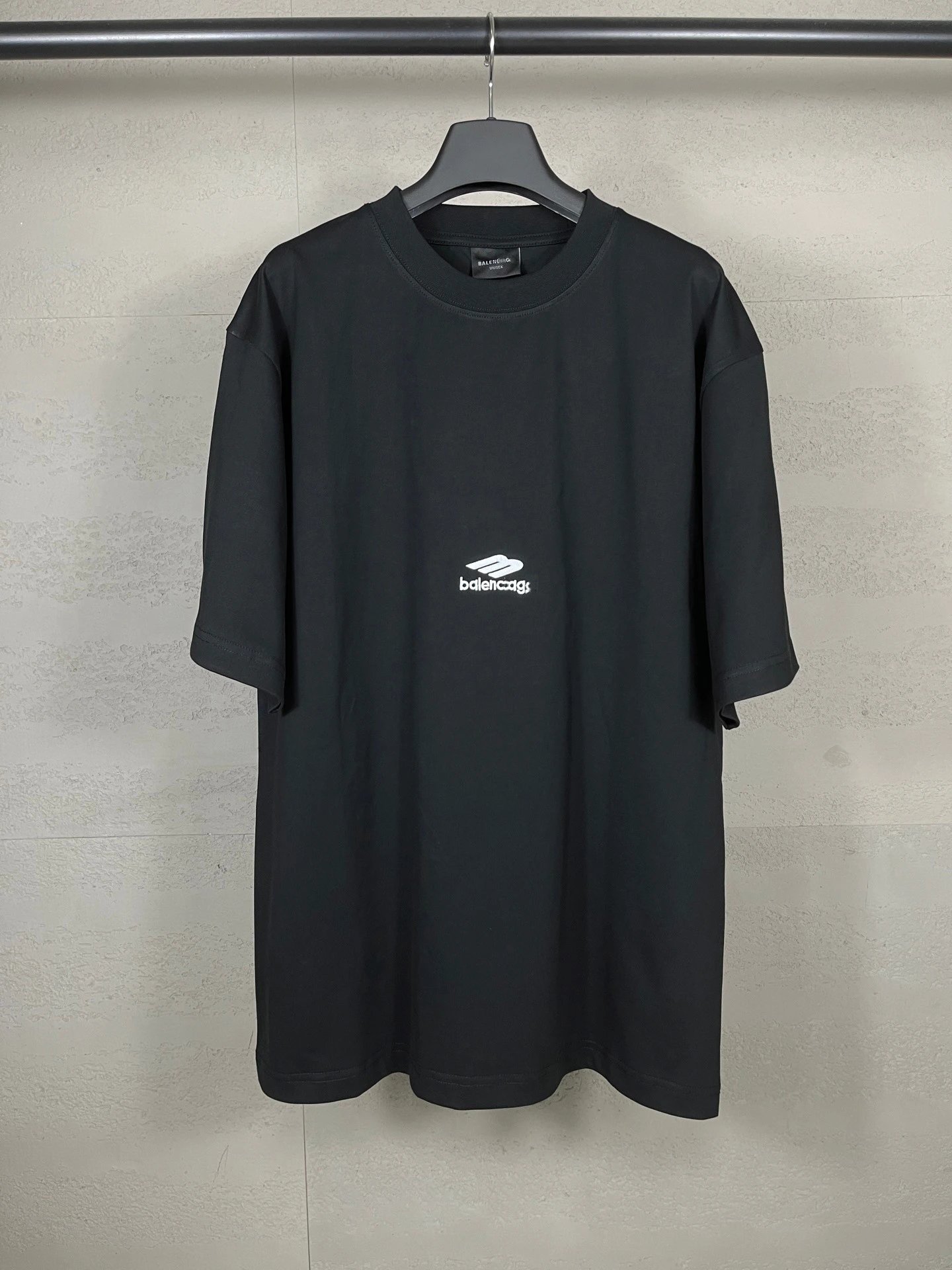 Balenciaga AG Logo Print Oversized T-Shirt Black - 3
