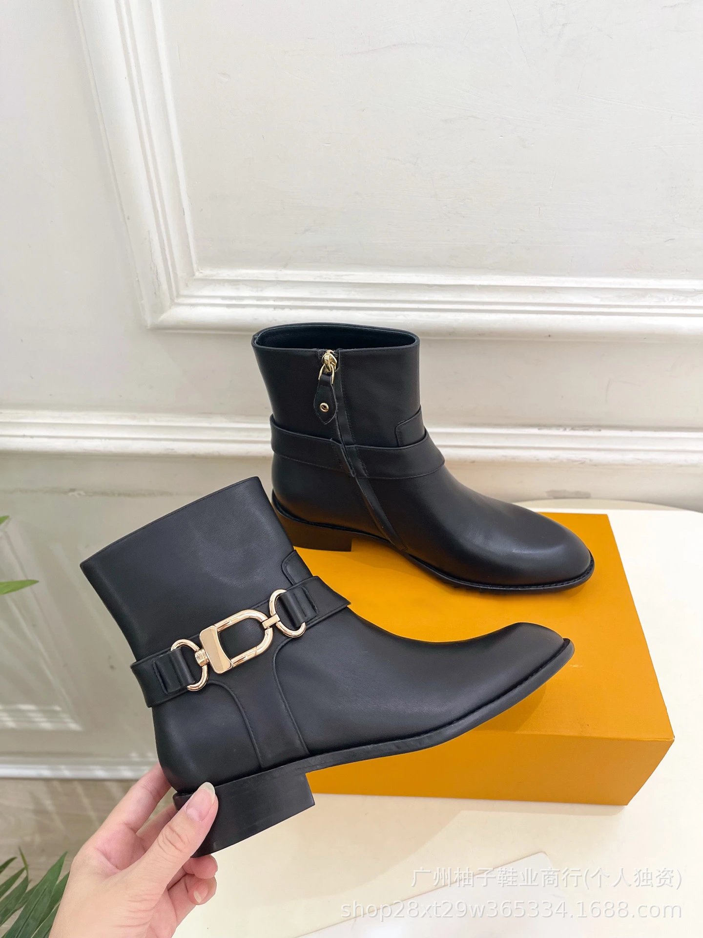 Loewe Anagram Buckle Knee Boots Black - 3
