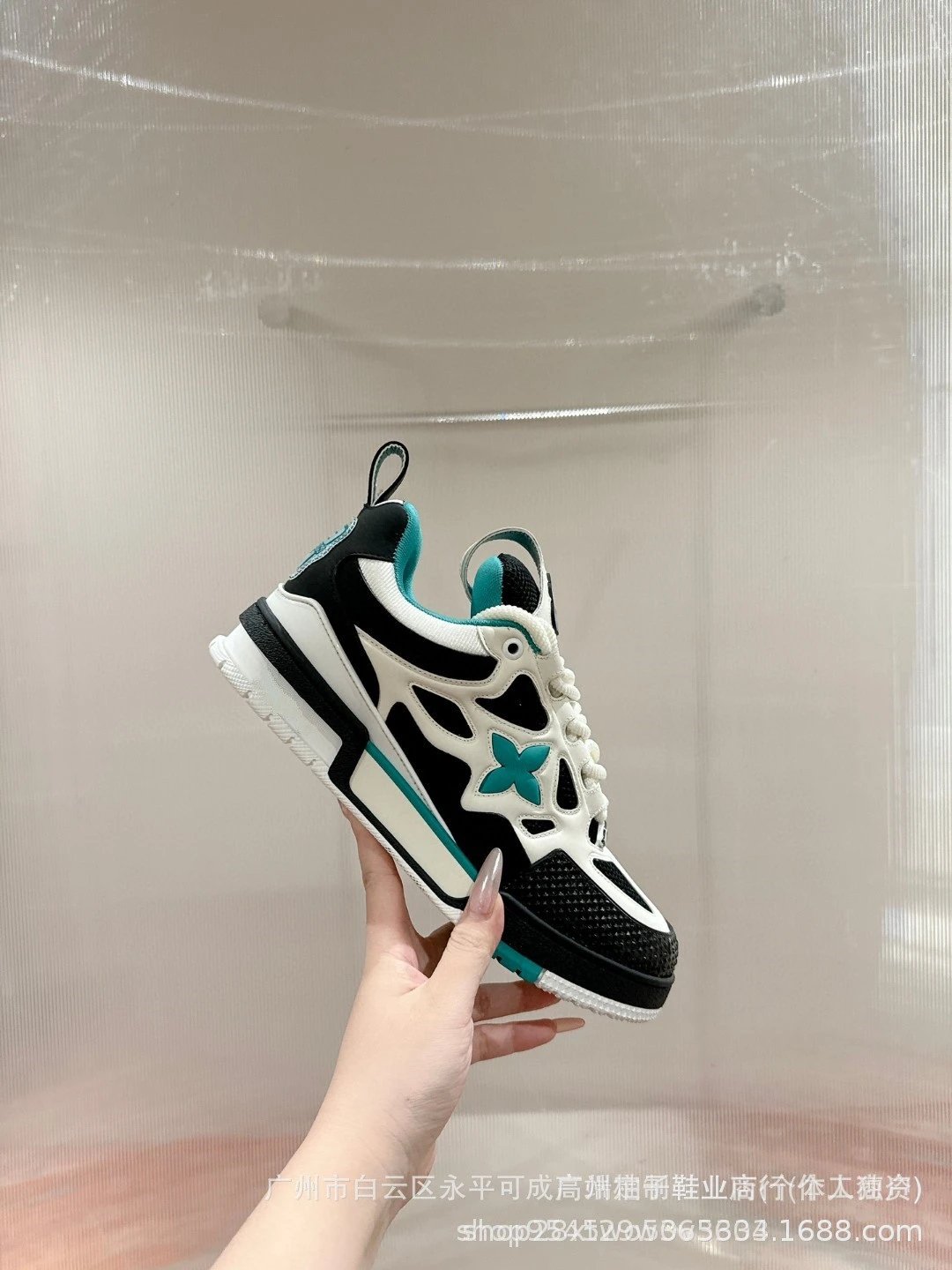 Off-White x Louis Vuitton Archlight Black Mesh Sneakers - 25