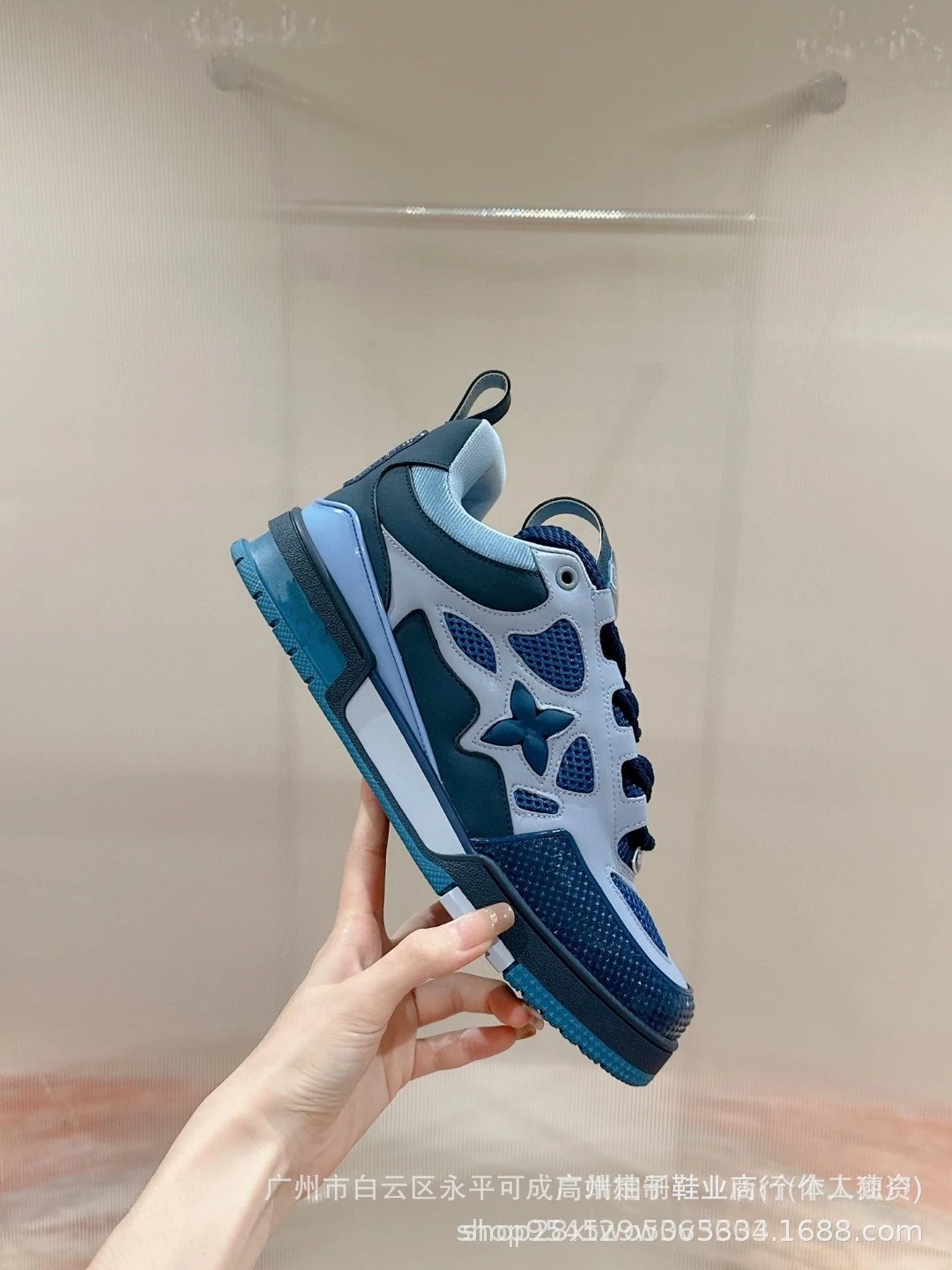 Off-White x Louis Vuitton Archlight Black Mesh Sneakers - 22