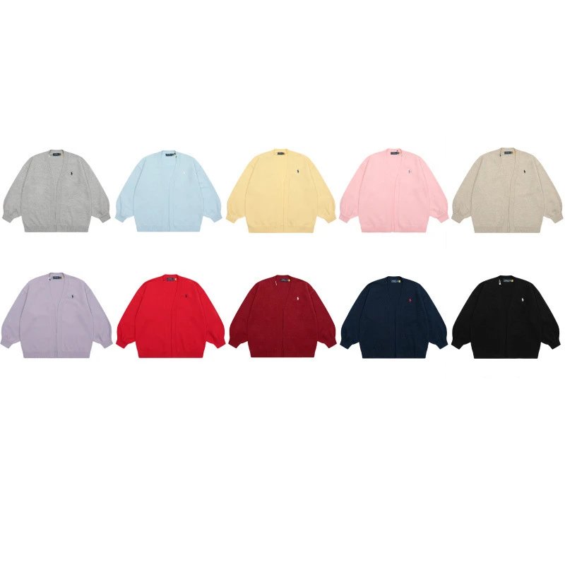 Polo Ralph Lauren Oversized V-Neck Cardigan Light Blue - 3