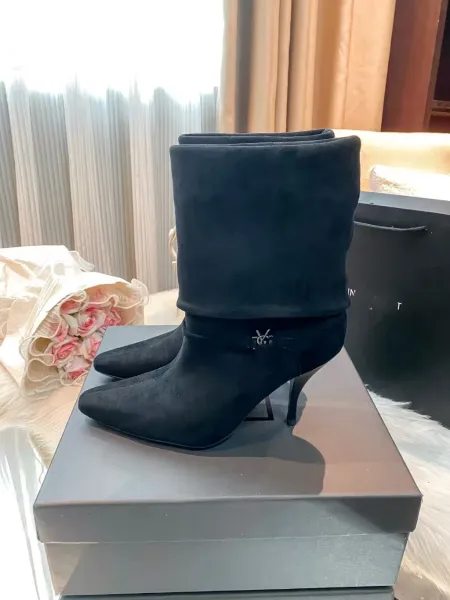 Saint Tears Slouchy Cuff Ankle Boots Black - 20