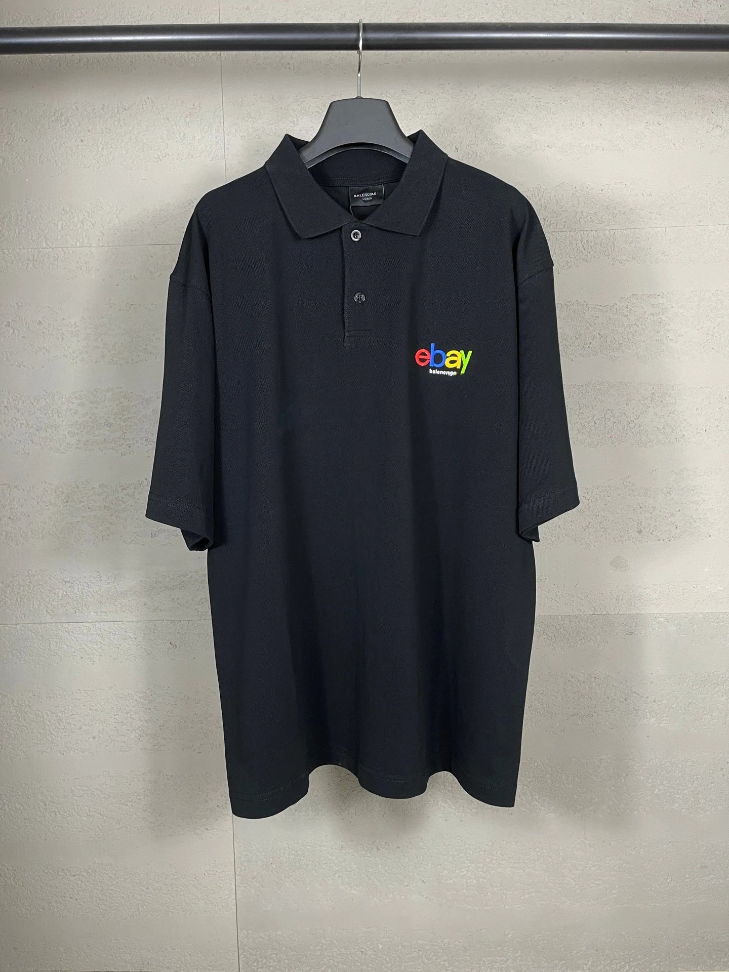 Balenciaga x eBay Rainbow Logo Polo Black - 7