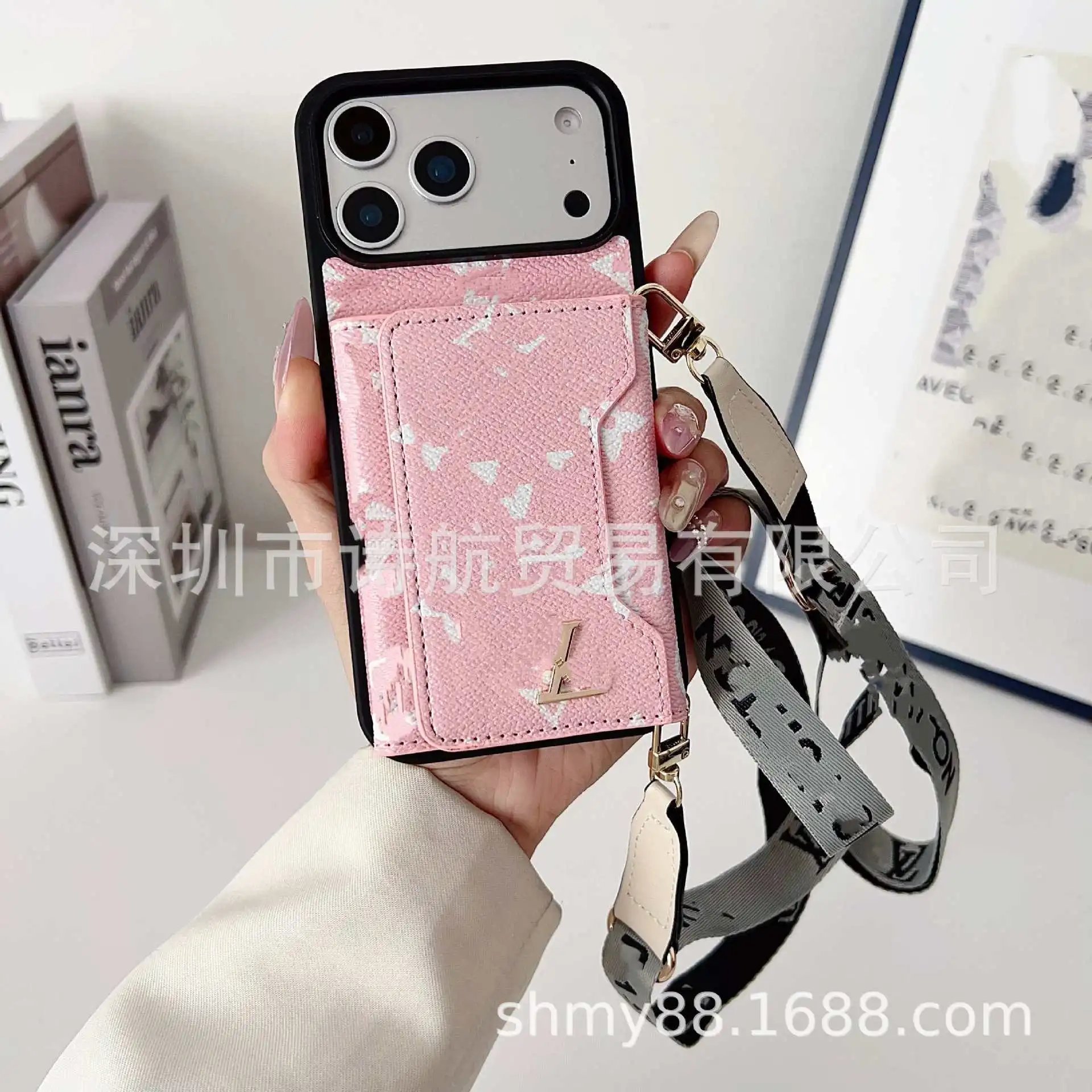 Louis Vuitton Phone Cases Card Holder Case with Adjustable Lanyard — 7