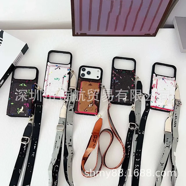 Louis Vuitton Phone Cases Monogram Card Holder Lanyard Case product detail image 3