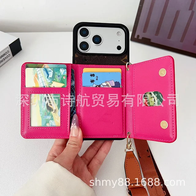 Louis Vuitton Phone Cases Monogram Card Holder Lanyard Case product detail image 9