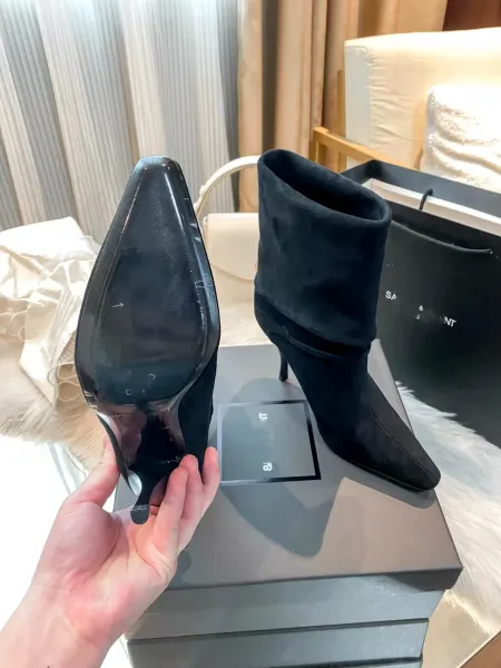Saint Tears Slouchy Cuff Ankle Boots Black - 21
