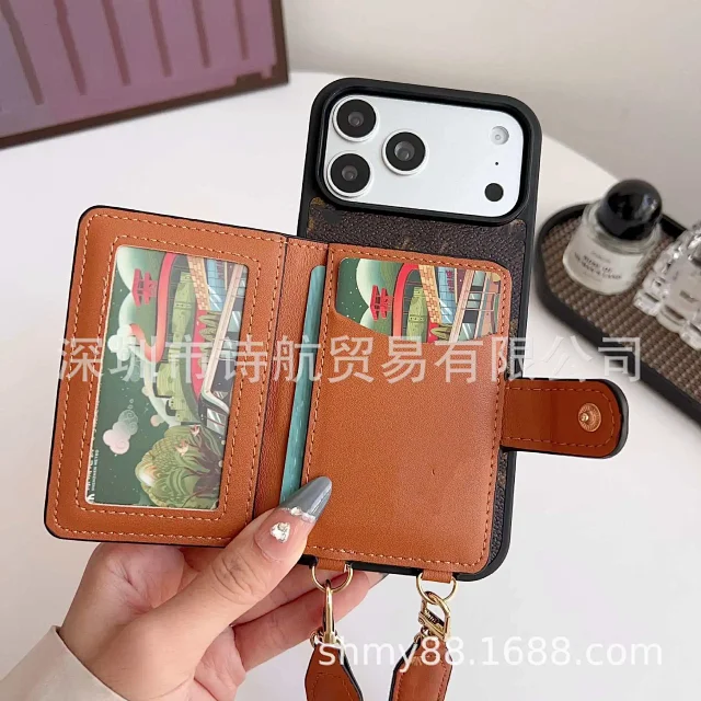 Louis Vuitton Phone Cases Card Holder Case with Detachable Crossbody Strap product detail image 15