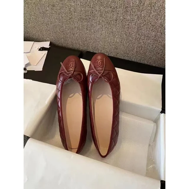 Chanel Leather Shoes Bow Ballet Flats product detail image 6