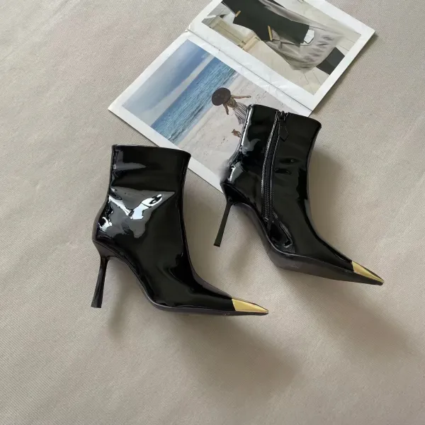Saint Tears Slouchy Cuff Ankle Boots Black - 8