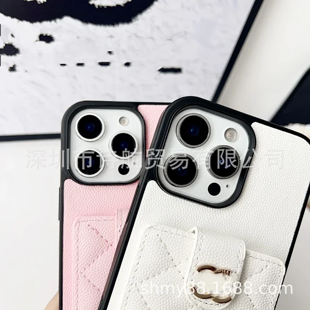 Chanel Phone Cases Quilted card-holder case with chain crossbody strap product detail image 8