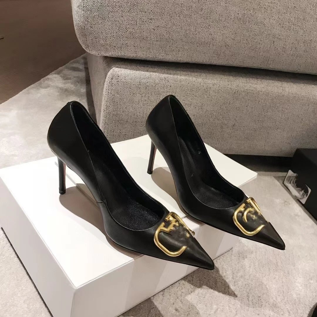 Dior J'Adior Silver Metallic Pointed-Toe Pumps with Crystal Buckle - 5