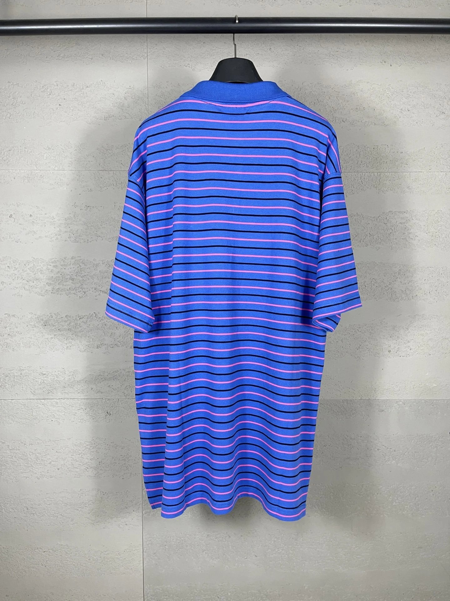 GRA Striped Polo Blue Purple Multicolor Polo - 8